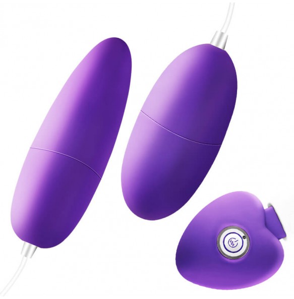 MizzZee - Dual Vibrator Eggs (Chargeable - Purple)